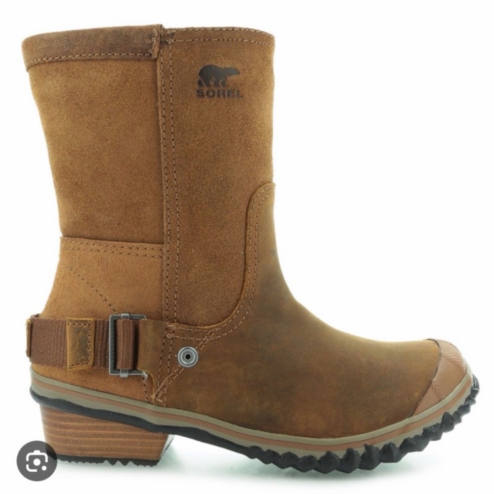 Sorel womens slimshortie elk grizzlies boots 7